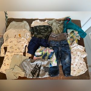 Lot bundle of 2T 24M toddler baby clothes - 16 pieces